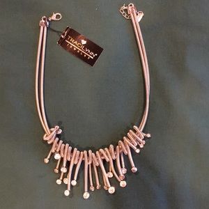 Silver diamond accents necklace